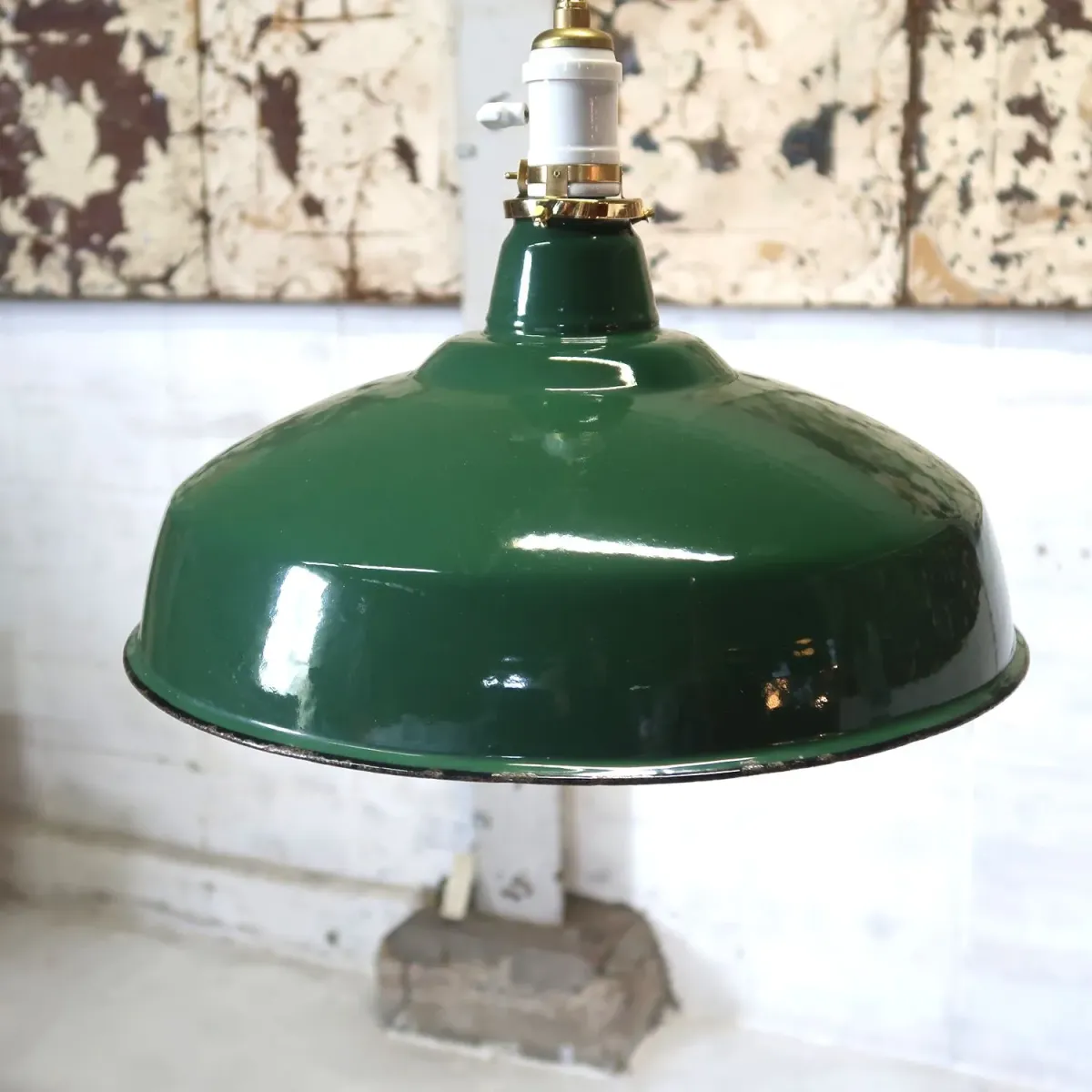 ビンテージ ホーロー ファクトリーランプ