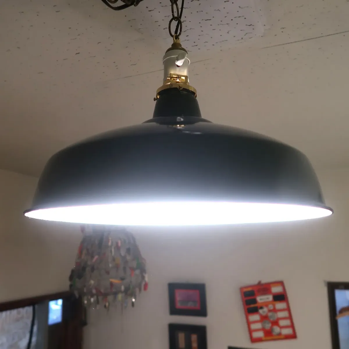 ビンテージ ホーロー ファクトリーランプ