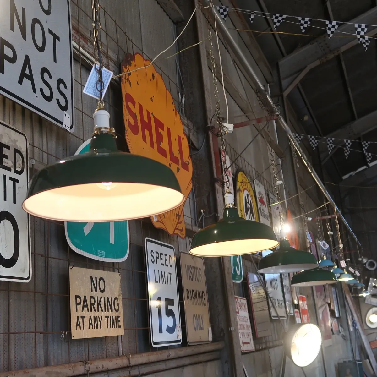 ビンテージ ホーロー ファクトリーランプ