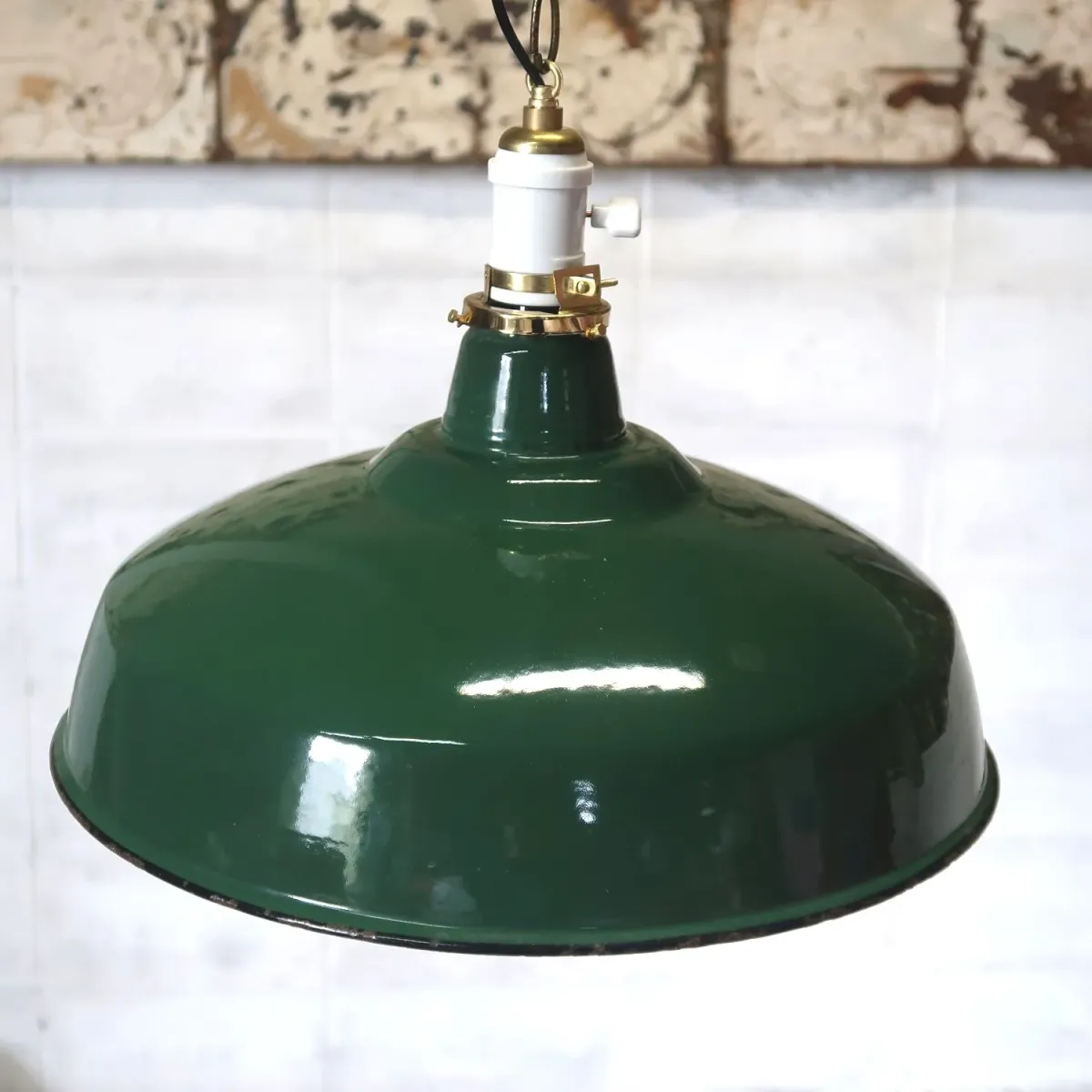 ビンテージ ホーロー ファクトリーランプ