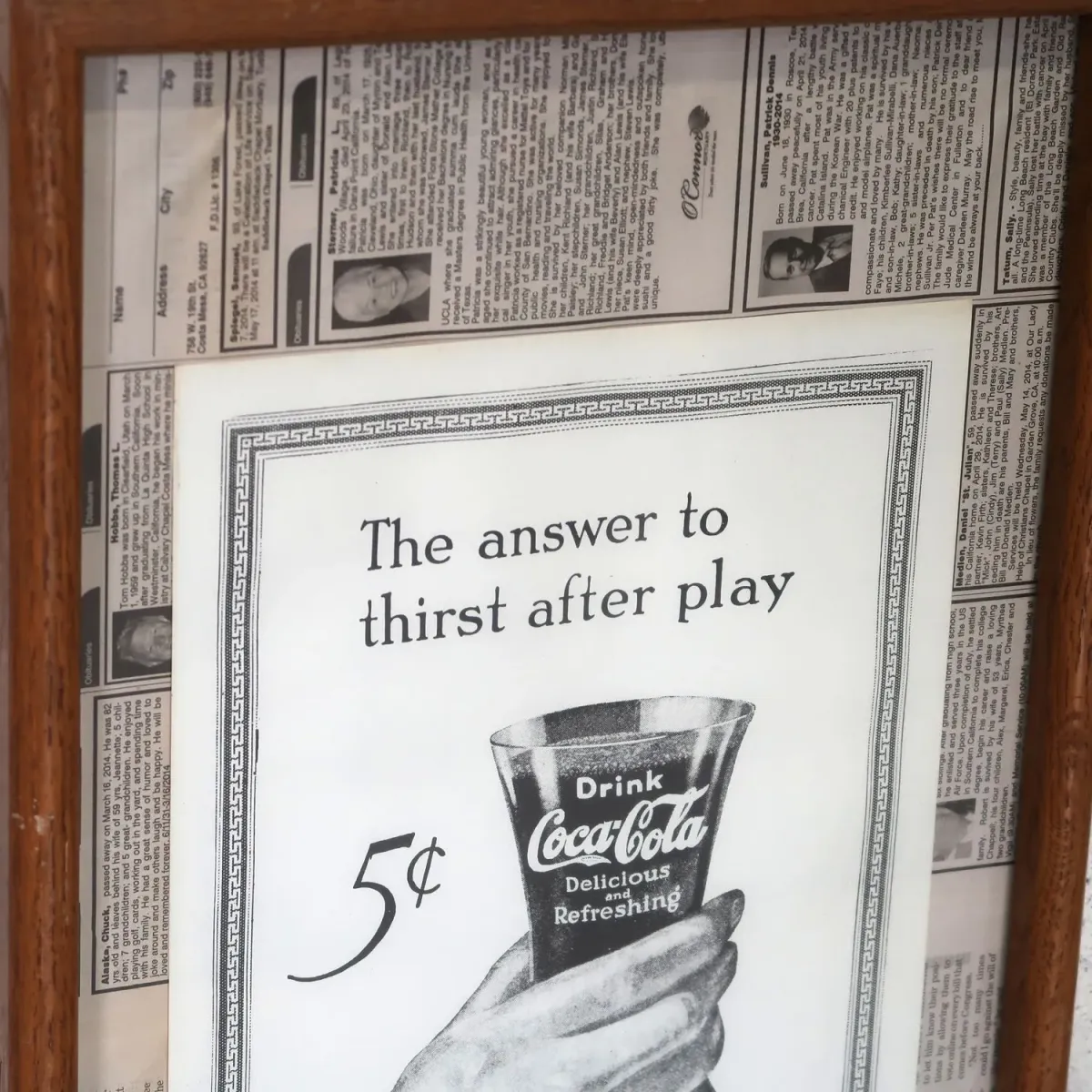60‘s コカコーラ ビンテージ 広告 額装