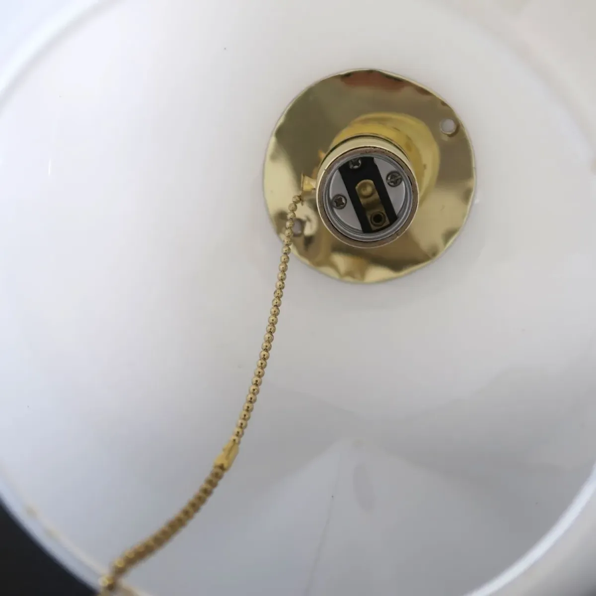 アンティーク ミルクガラス ペンダントランプ