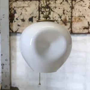 アンティーク ミルクガラス ペンダントランプ