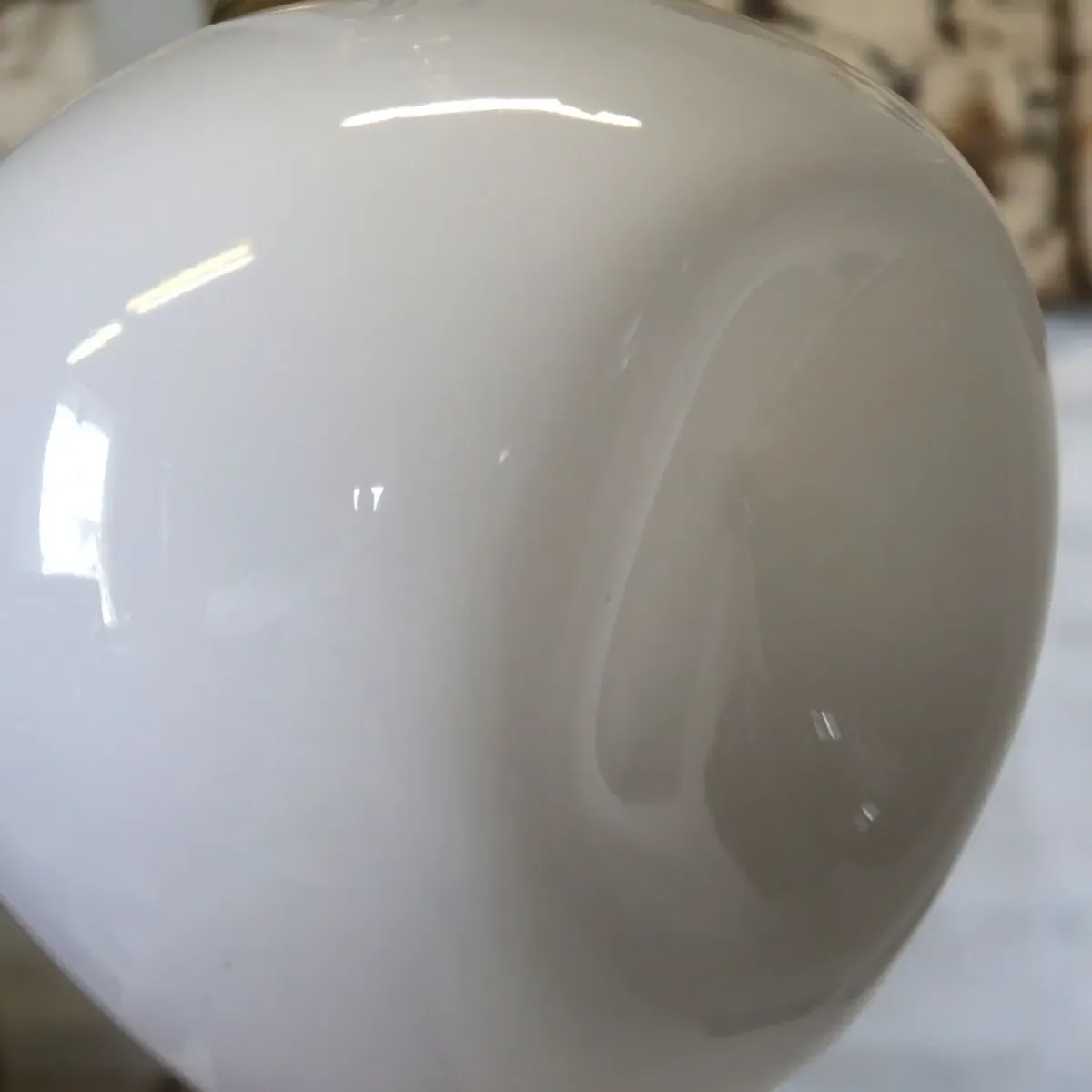 アンティーク ミルクガラス ペンダントランプ