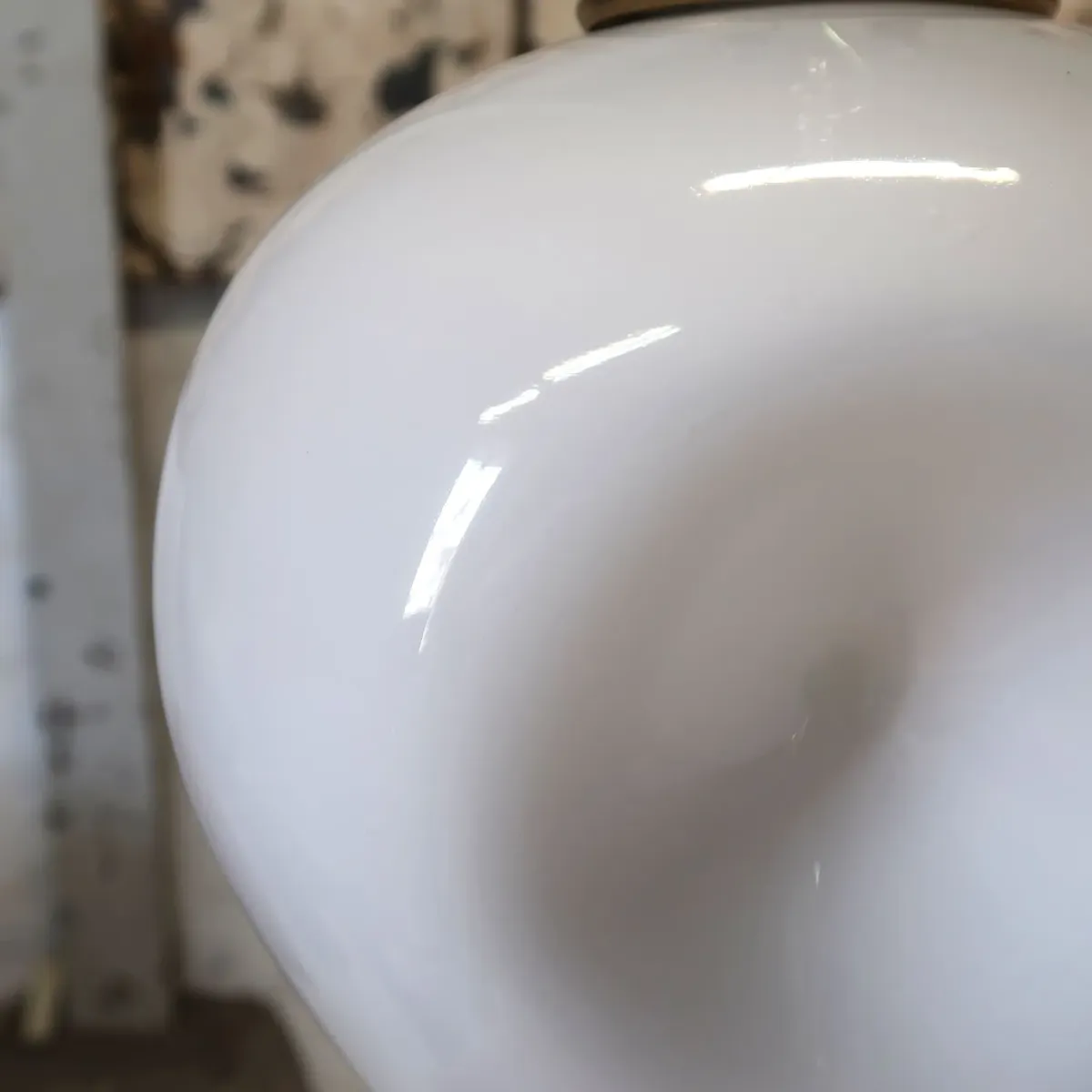 アンティーク ミルクガラス ペンダントランプ