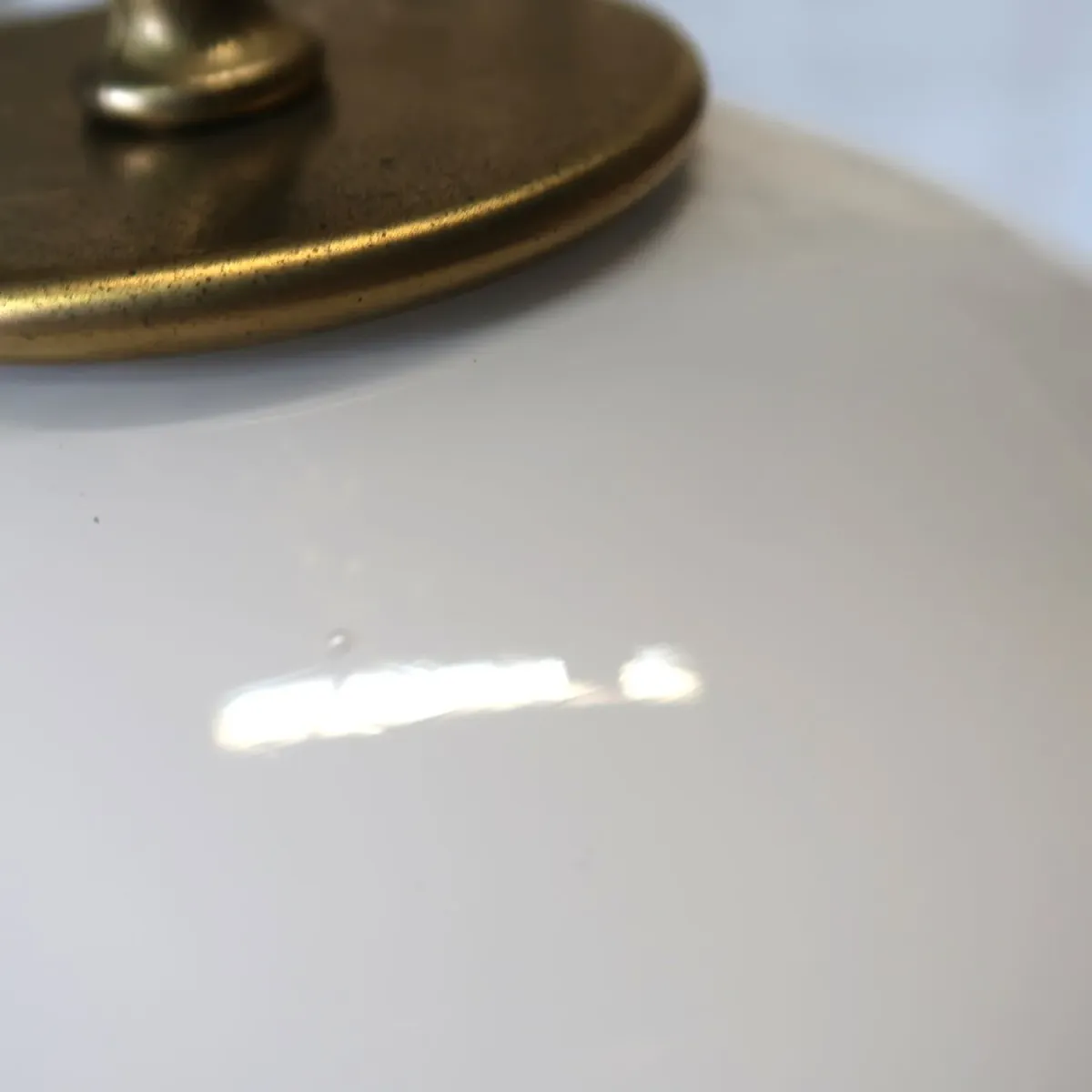 アンティーク ミルクガラス ペンダントランプ