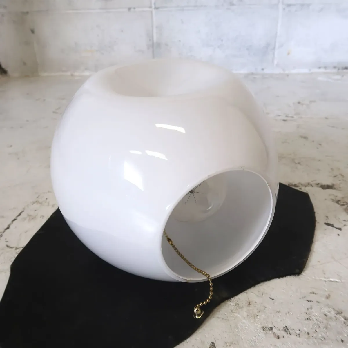 アンティーク ミルクガラス ペンダントランプ