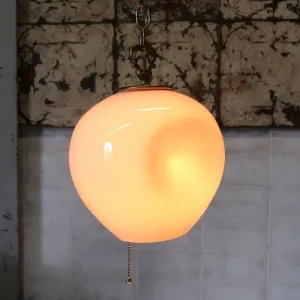 アンティーク ミルクガラス ペンダントランプ