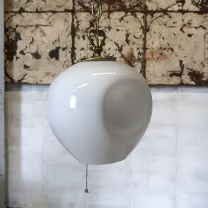 アンティーク ミルクガラス ペンダントランプ