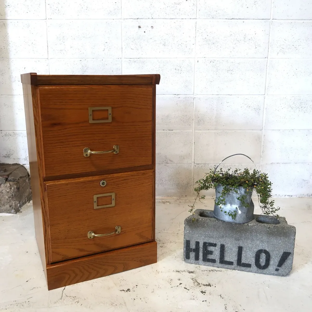 ビンテージ ウッドファイルキャビネット