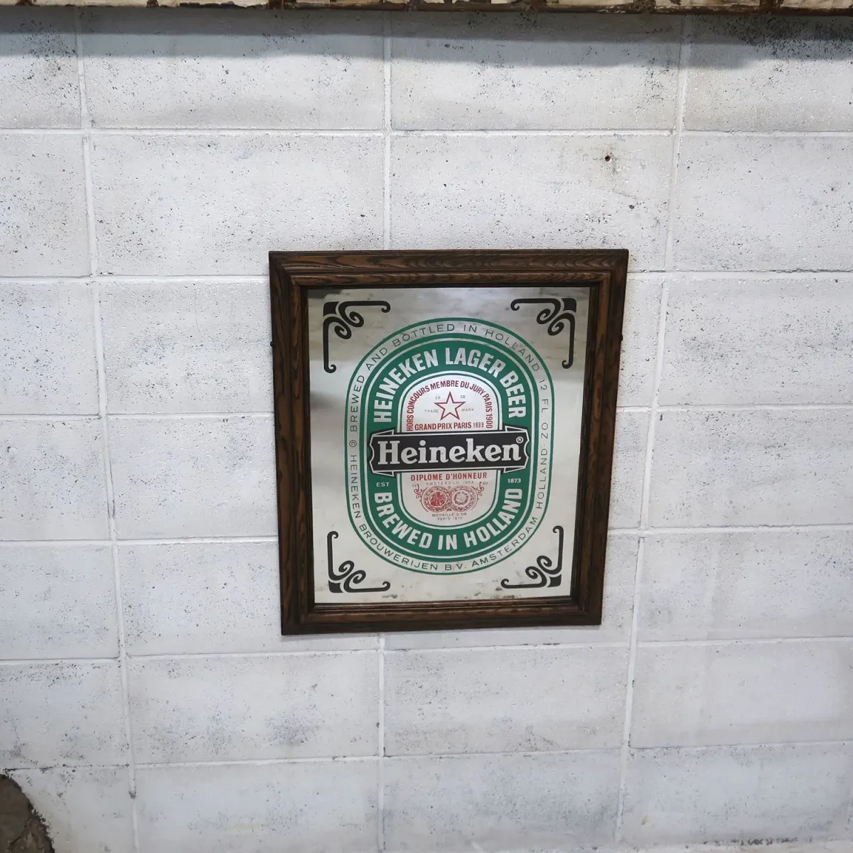 Heineken ビンテージ パブミラー