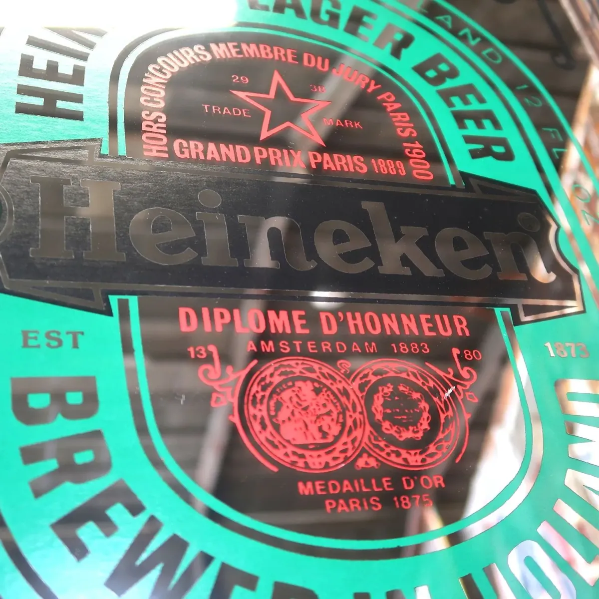 Heineken ビンテージ パブミラー