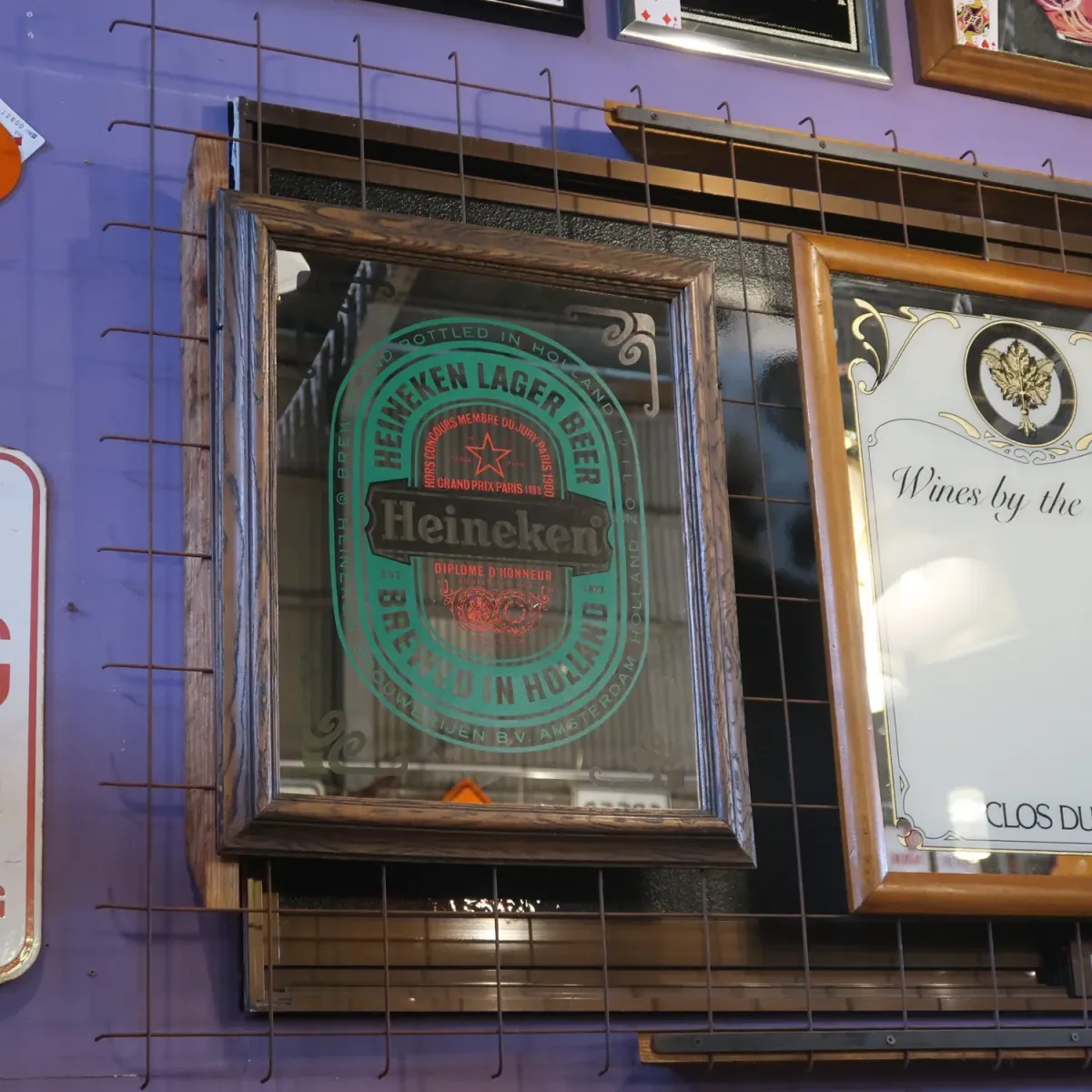 Heineken ビンテージ パブミラー