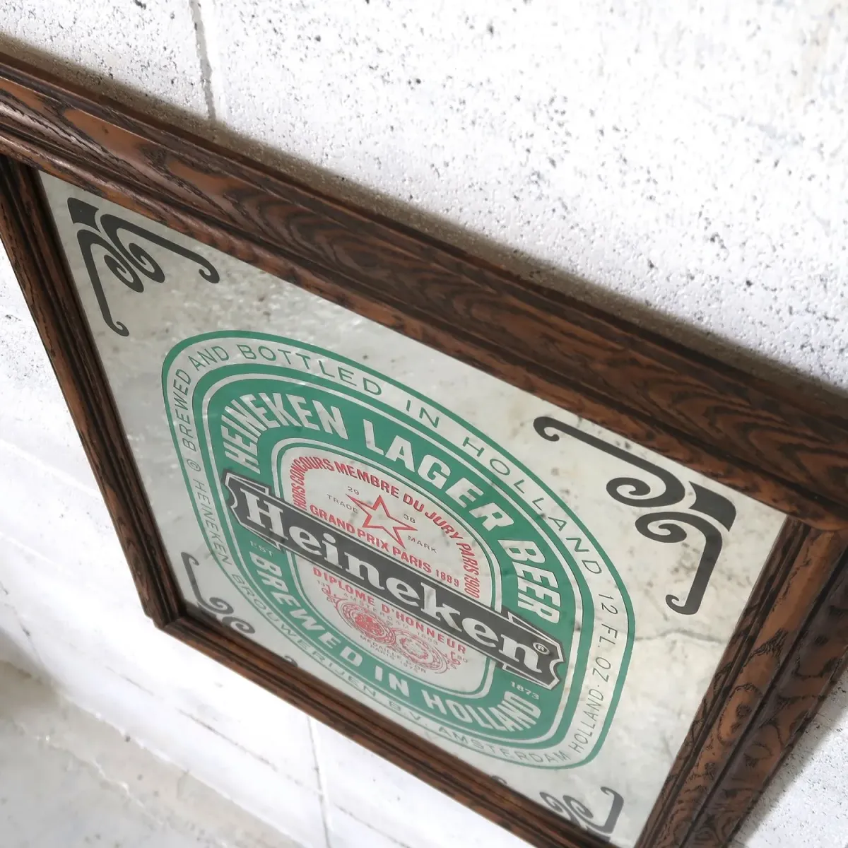 Heineken ビンテージ パブミラー