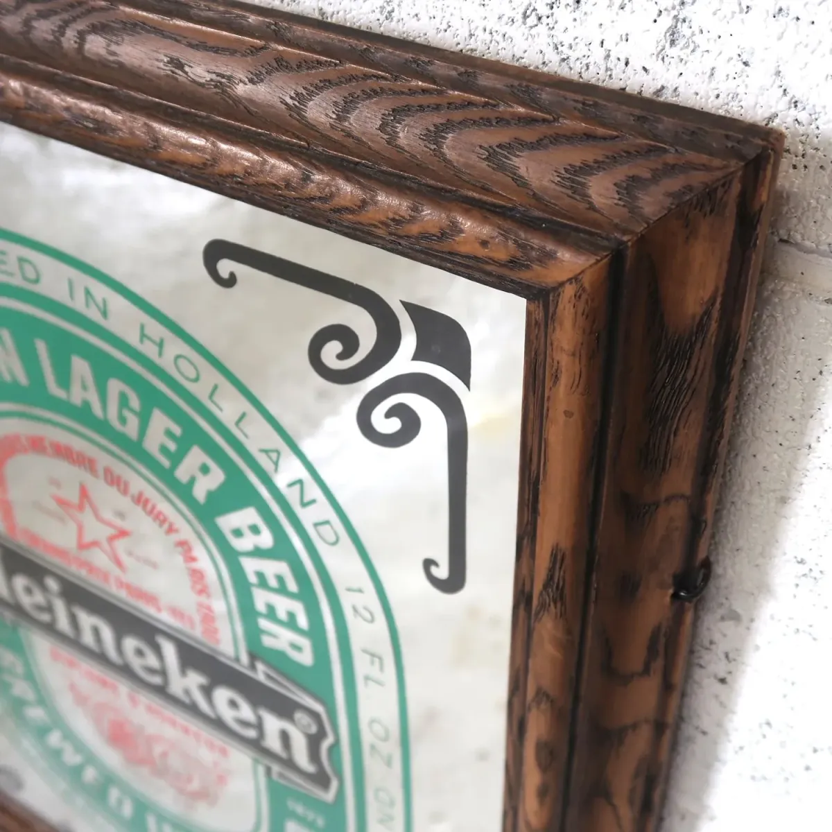 Heineken ビンテージ パブミラー