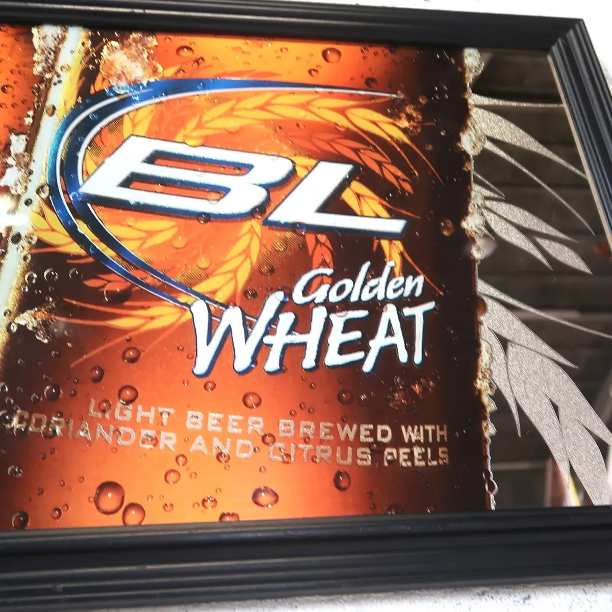 Bud Light Golden WHEAT パブミラー