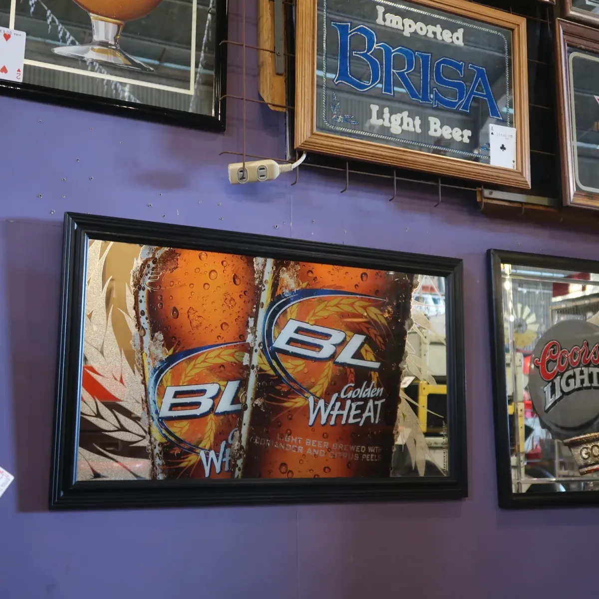 Bud Light Golden WHEAT パブミラー