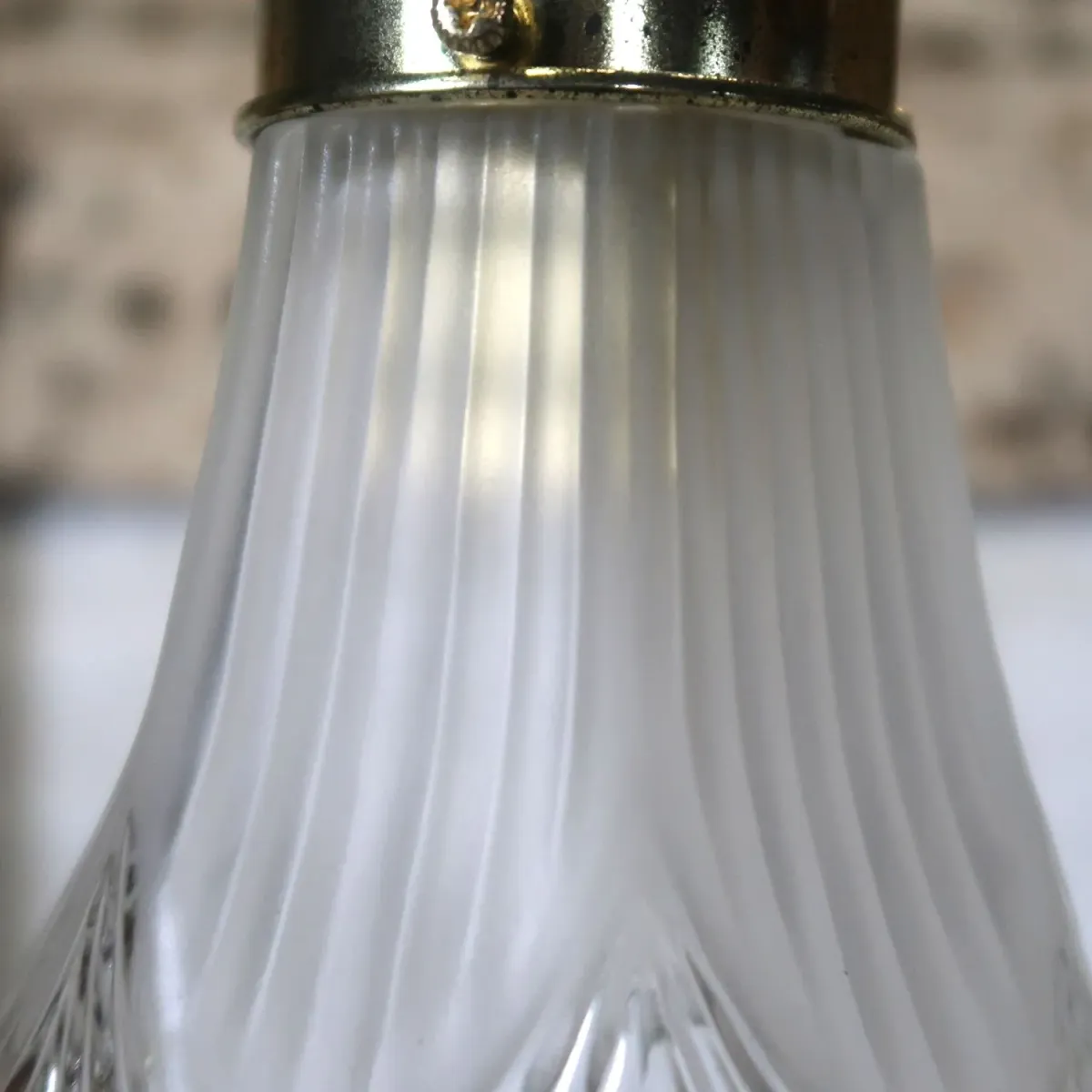 アンティーク フロスト×クリアガラス ペンダントランプ