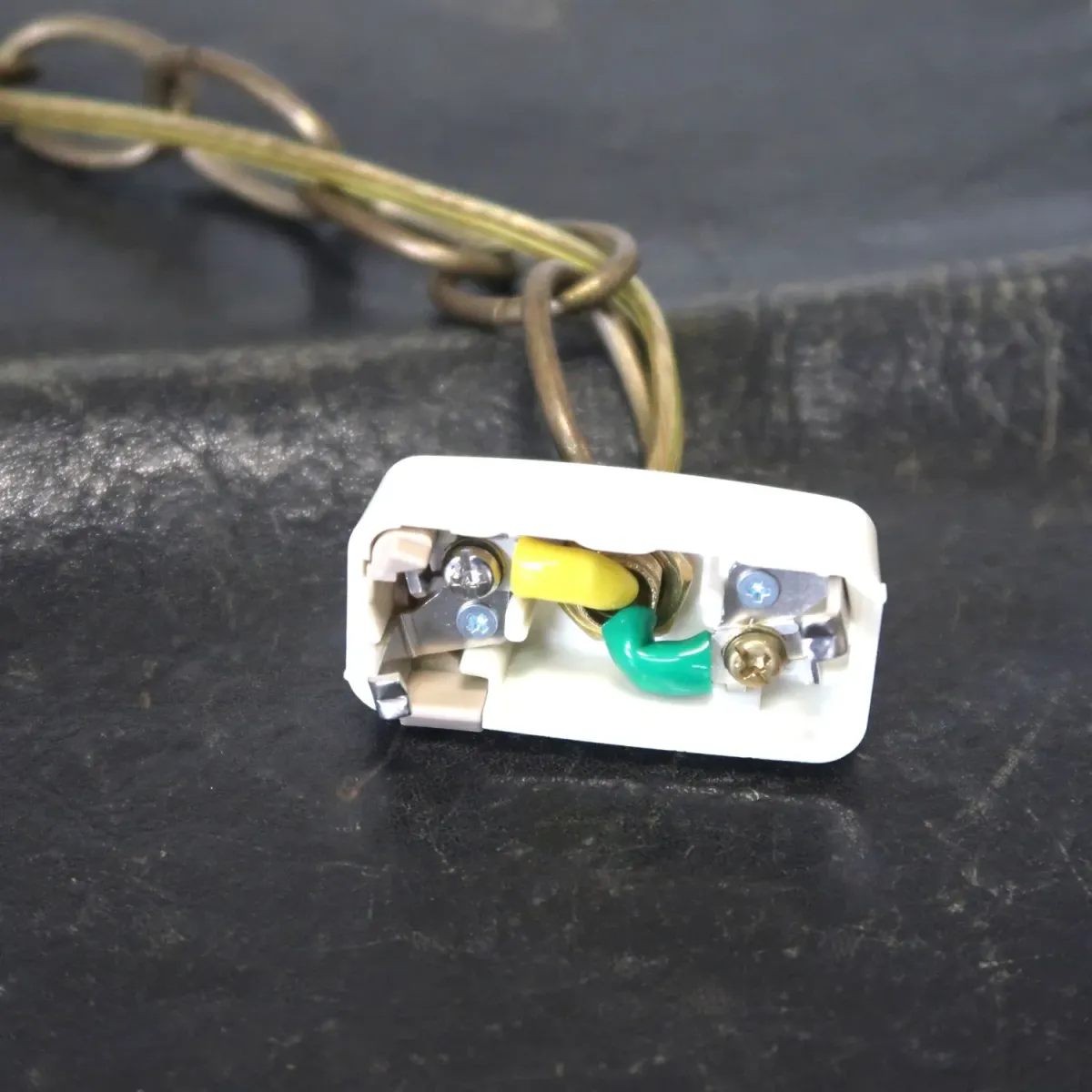 アンティーク フロスト×クリアガラス ペンダントランプ