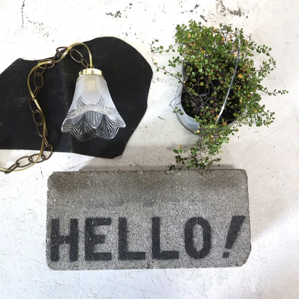 アンティーク フロスト×クリアガラス ペンダントランプ