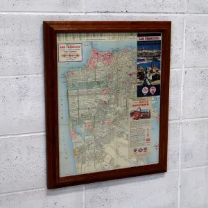 CHEVRON ビンテージ マップ 額装