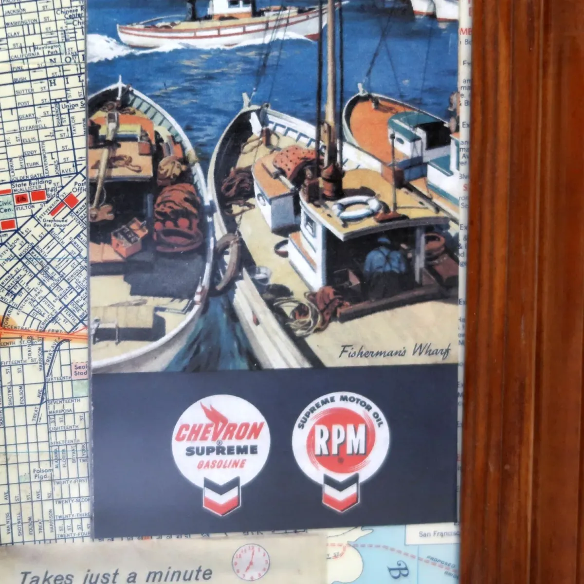 CHEVRON ビンテージ マップ 額装