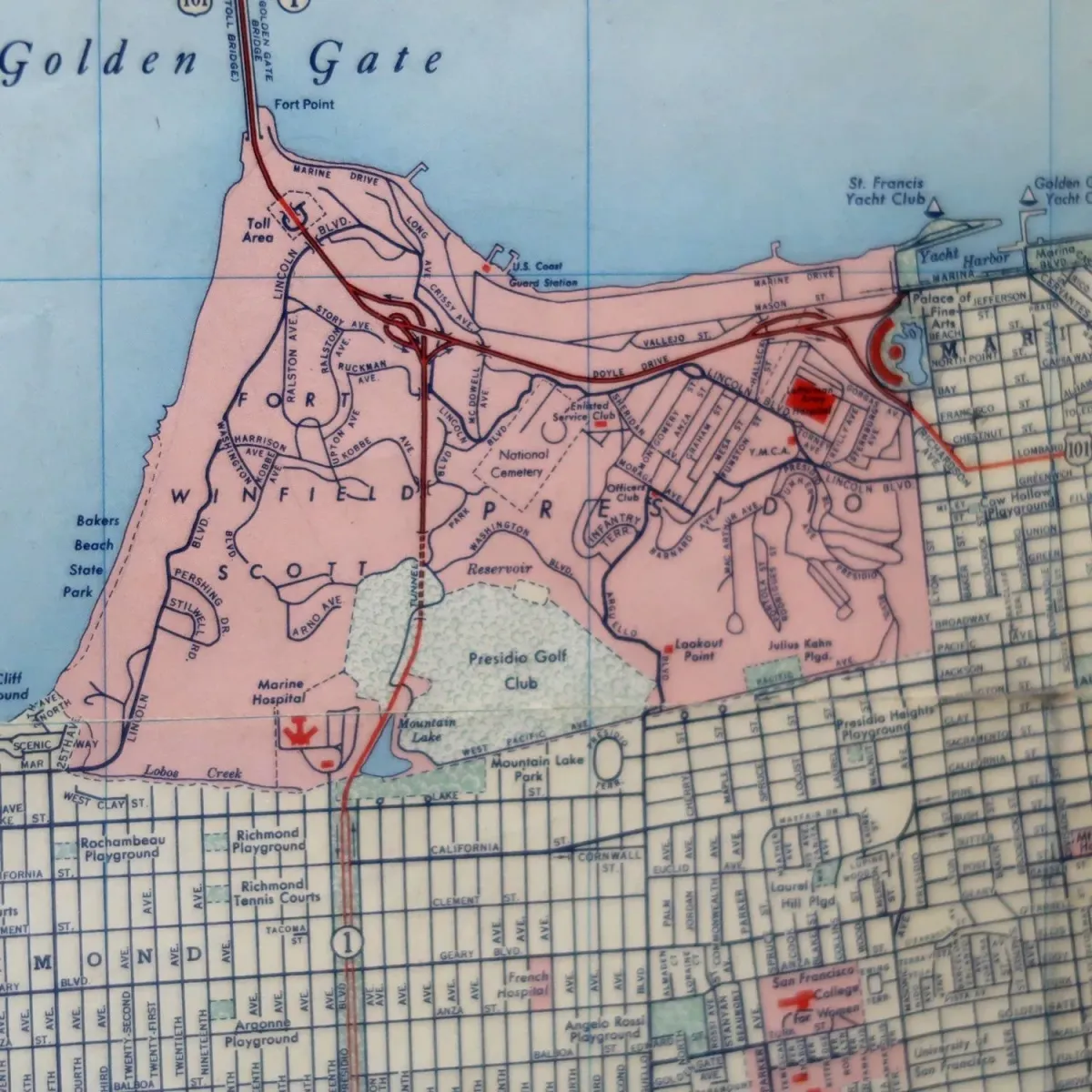 CHEVRON ビンテージ マップ 額装