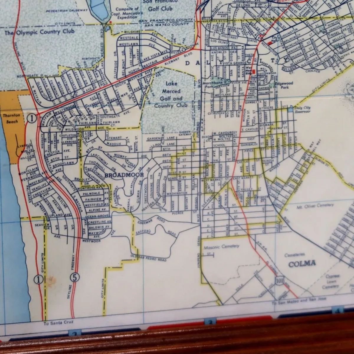 CHEVRON ビンテージ マップ 額装