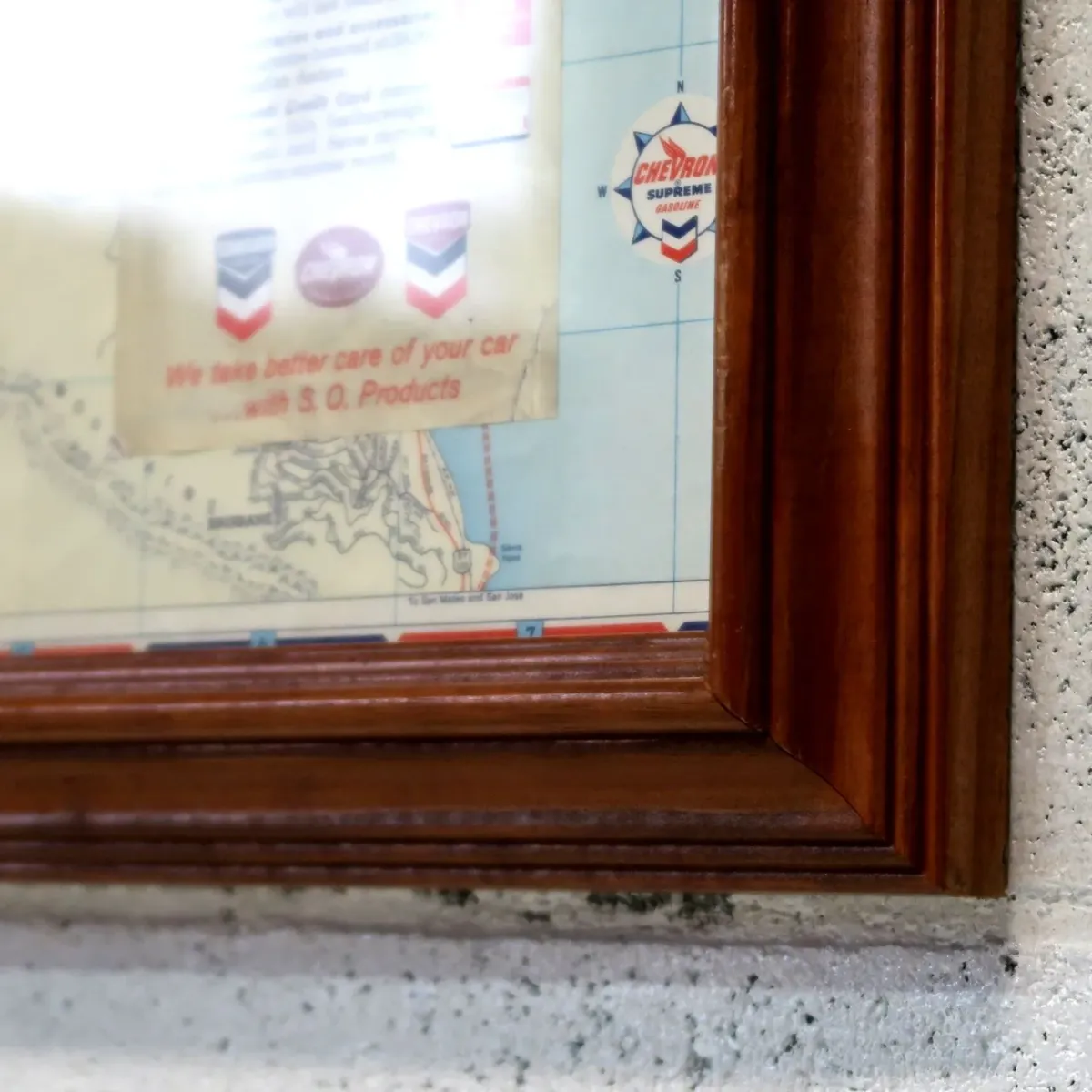 CHEVRON ビンテージ マップ 額装