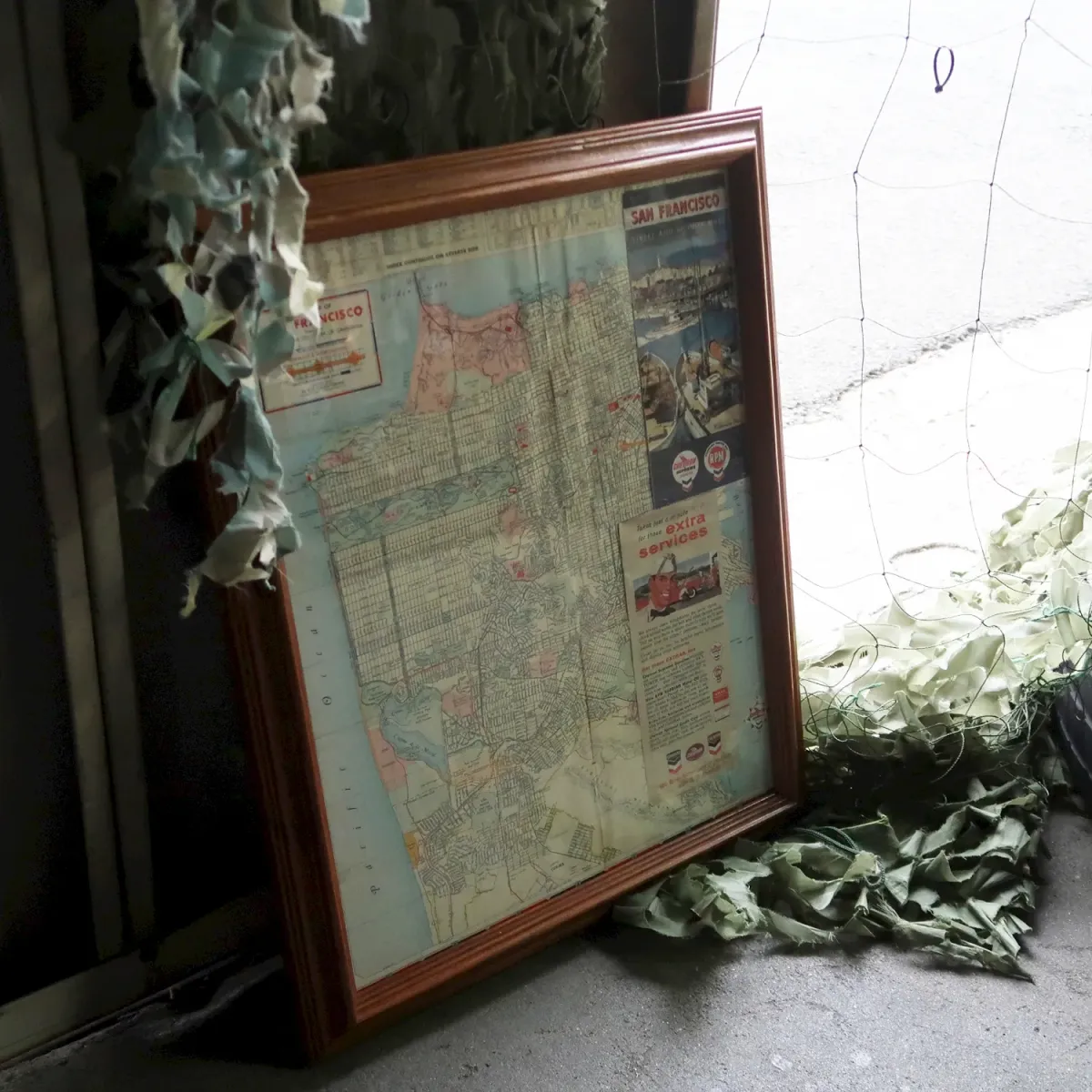 CHEVRON ビンテージ マップ 額装