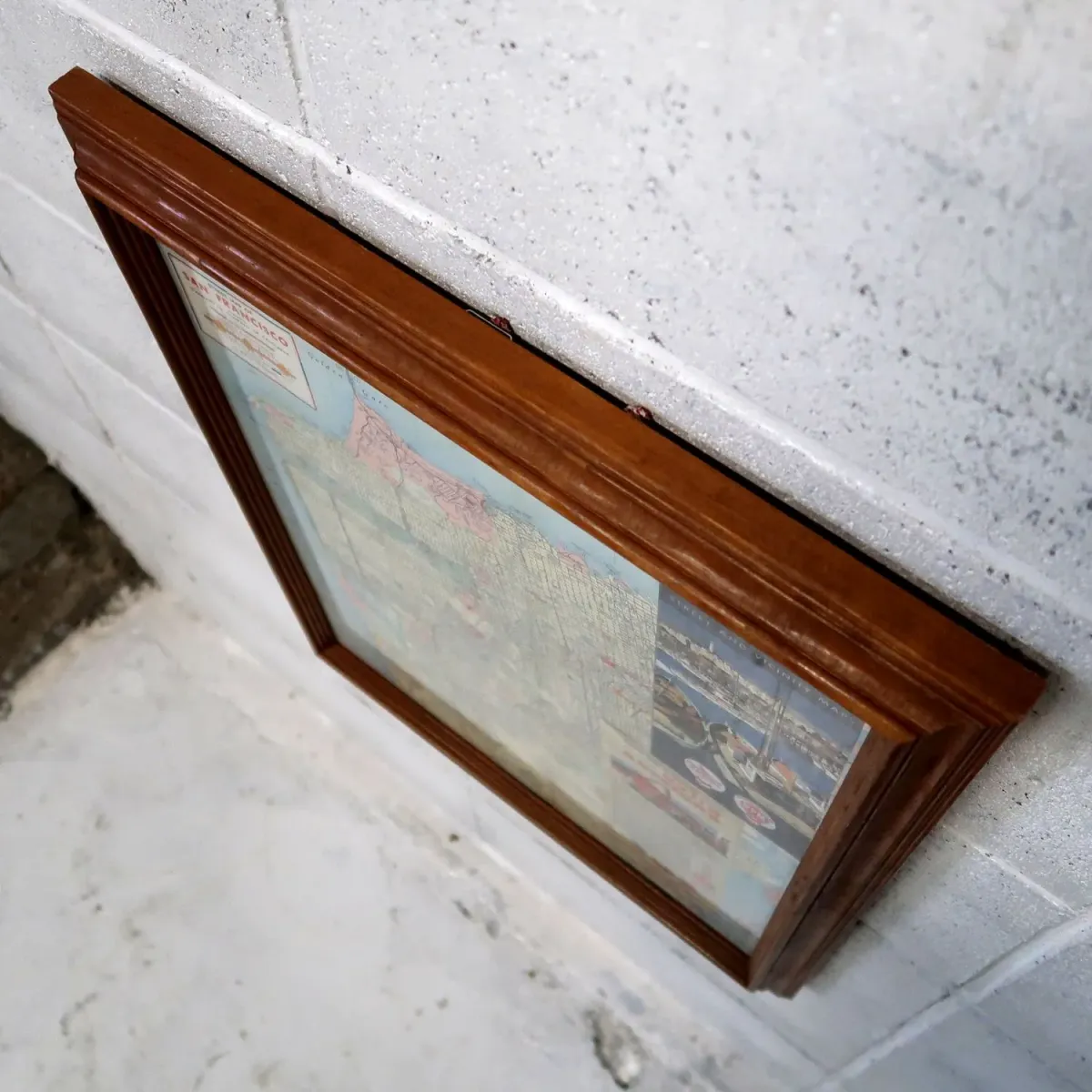 CHEVRON ビンテージ マップ 額装