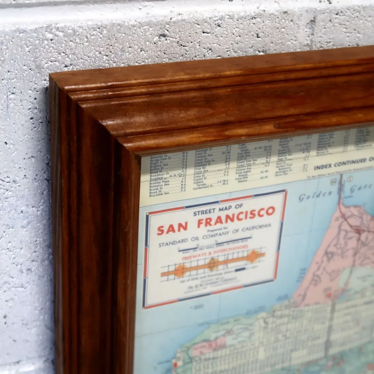 CHEVRON ビンテージ マップ 額装