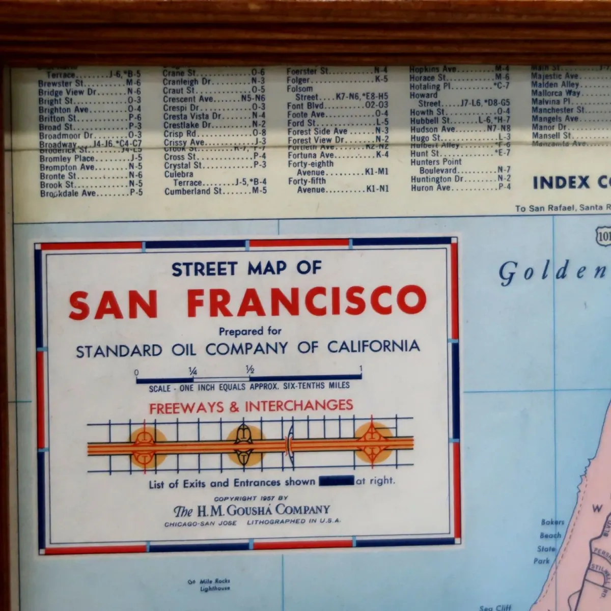 CHEVRON ビンテージ マップ 額装