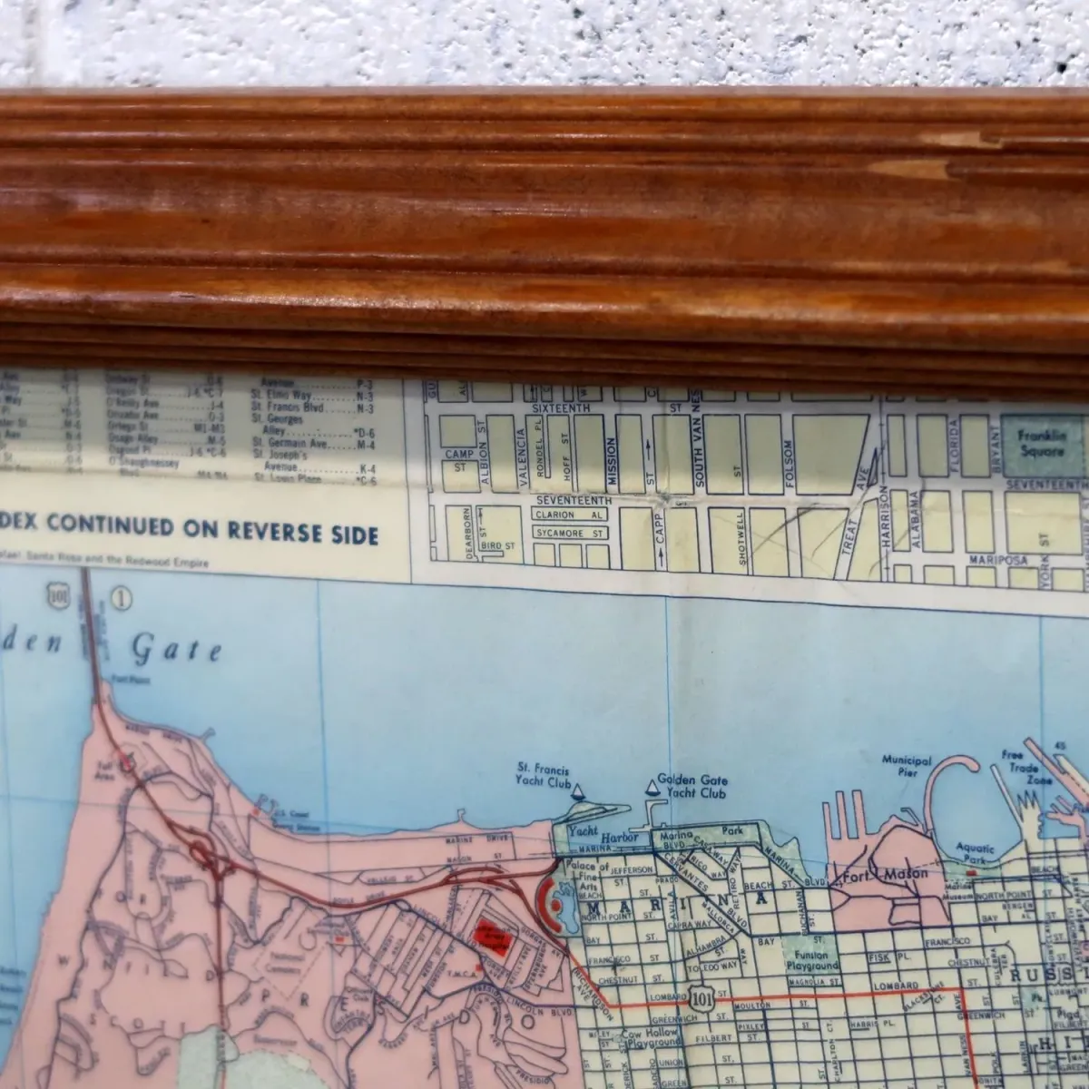 CHEVRON ビンテージ マップ 額装