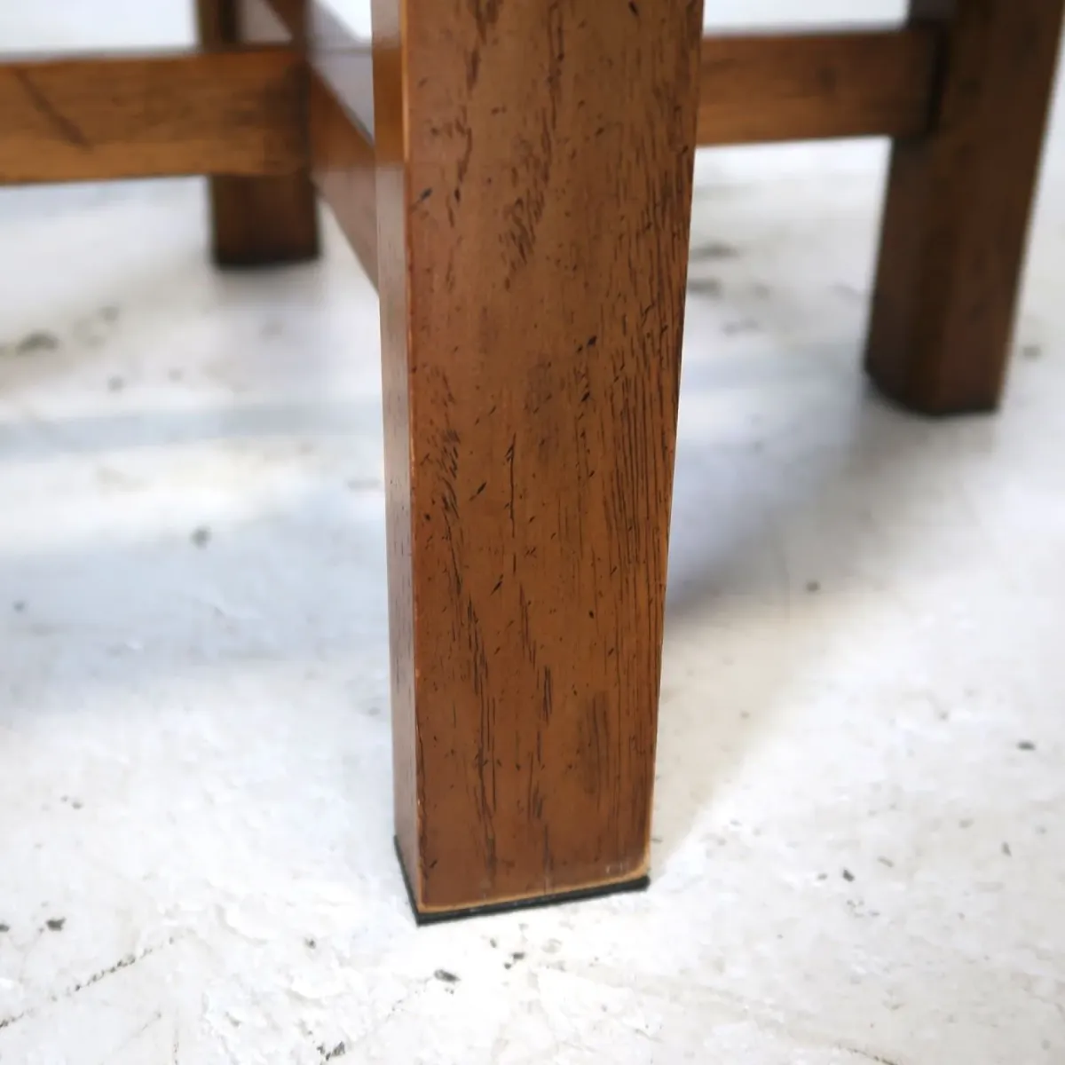 アンティーク ガラストップ サイドテーブル 八角形