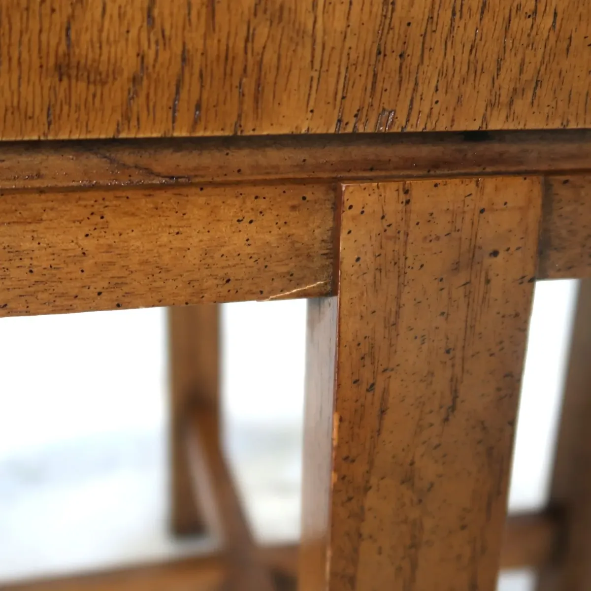 アンティーク ガラストップ サイドテーブル 八角形