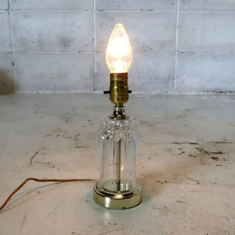 アンティーク ガラスベース テーブルランプ