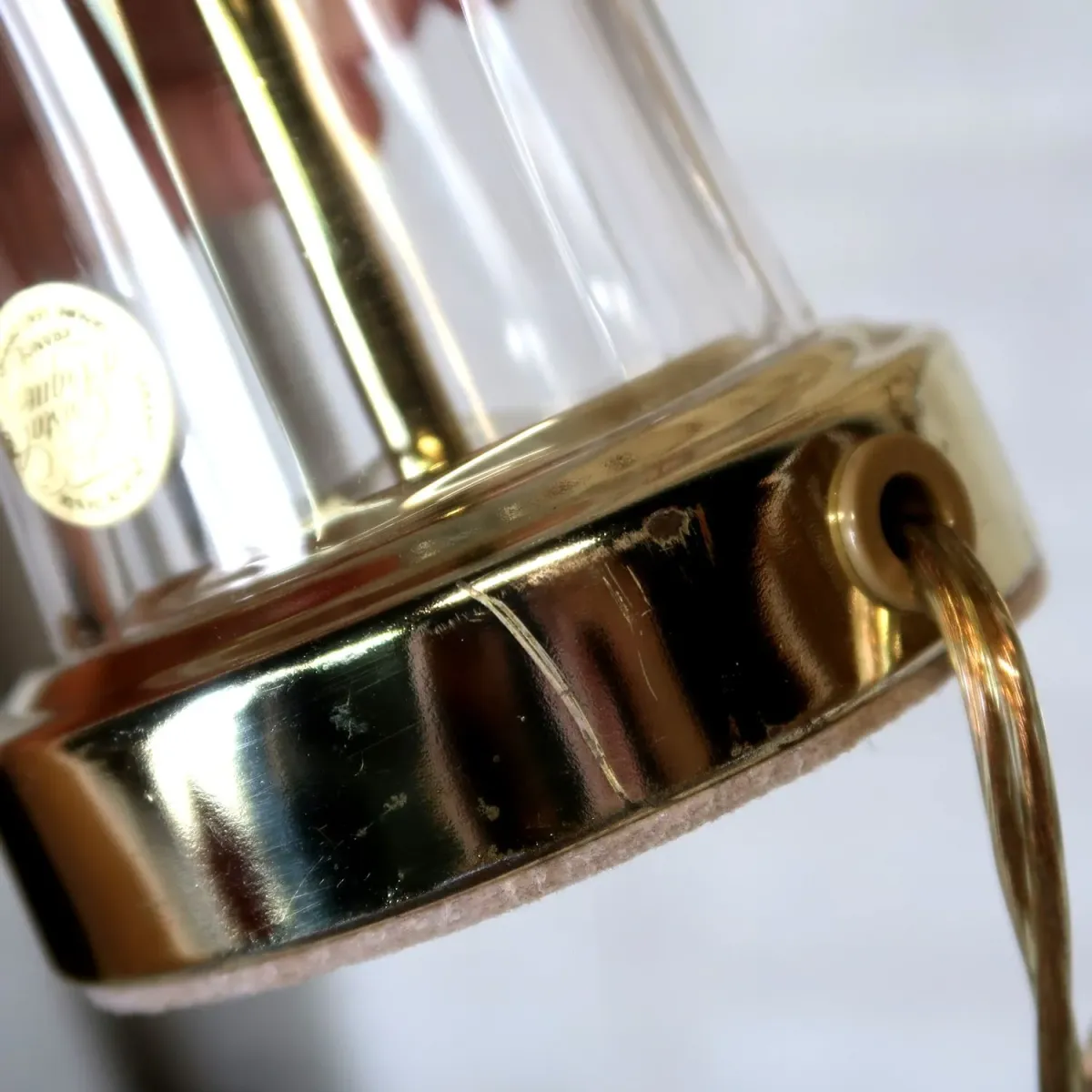 アンティーク ガラスベース テーブルランプ