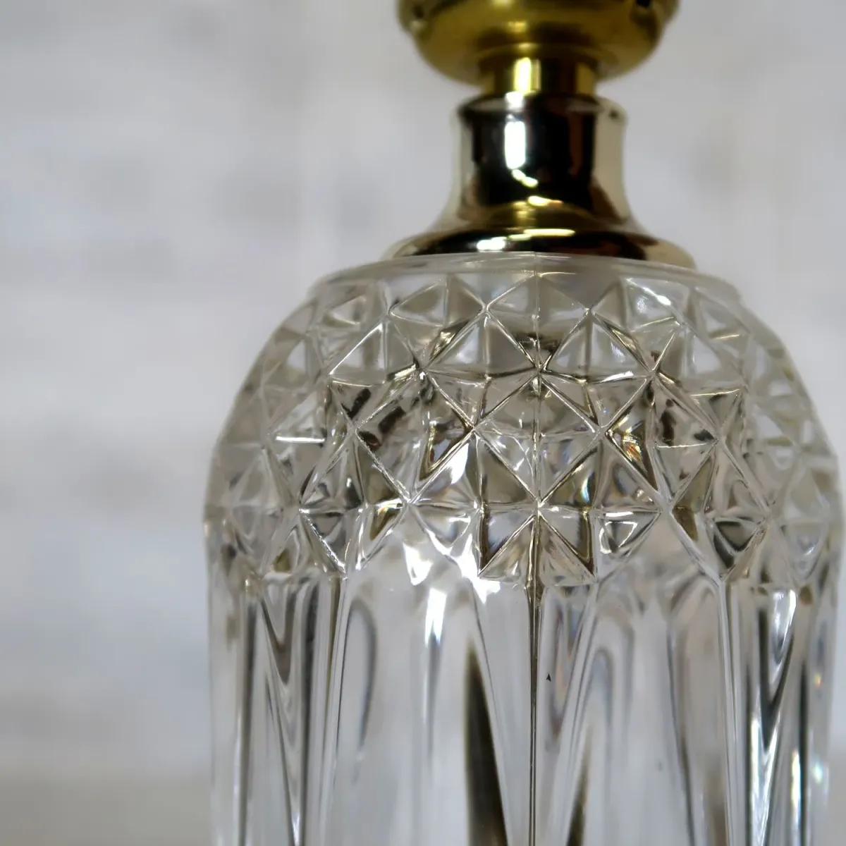 アンティーク ガラスベース テーブルランプ