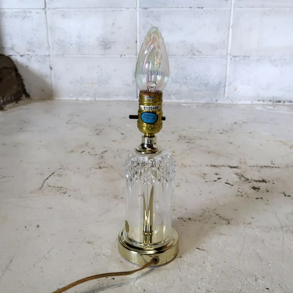 アンティーク ガラスベース テーブルランプ