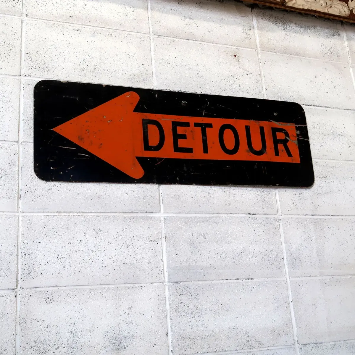 DETOUR ビンテージ ロードサイン