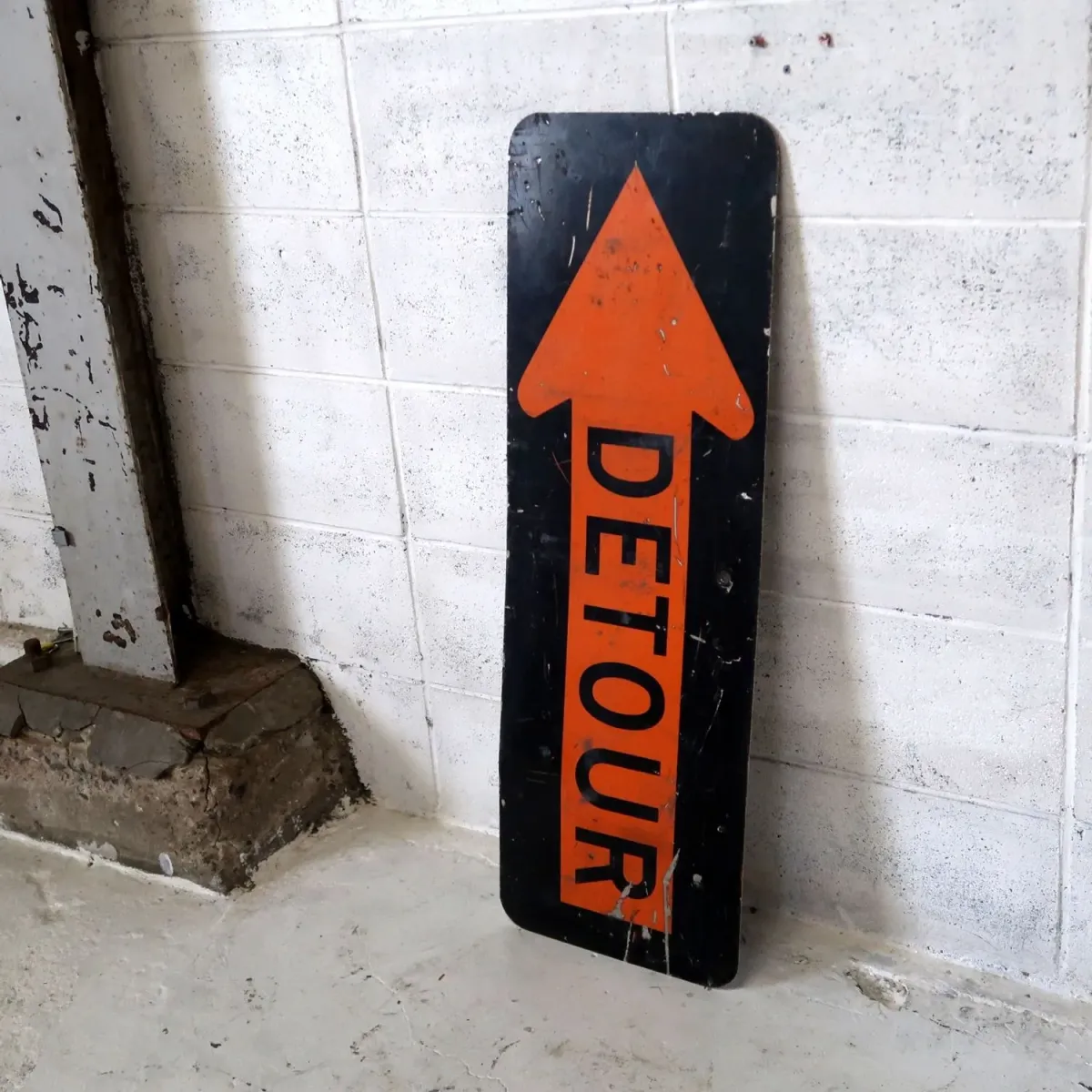 DETOUR ビンテージ ロードサイン