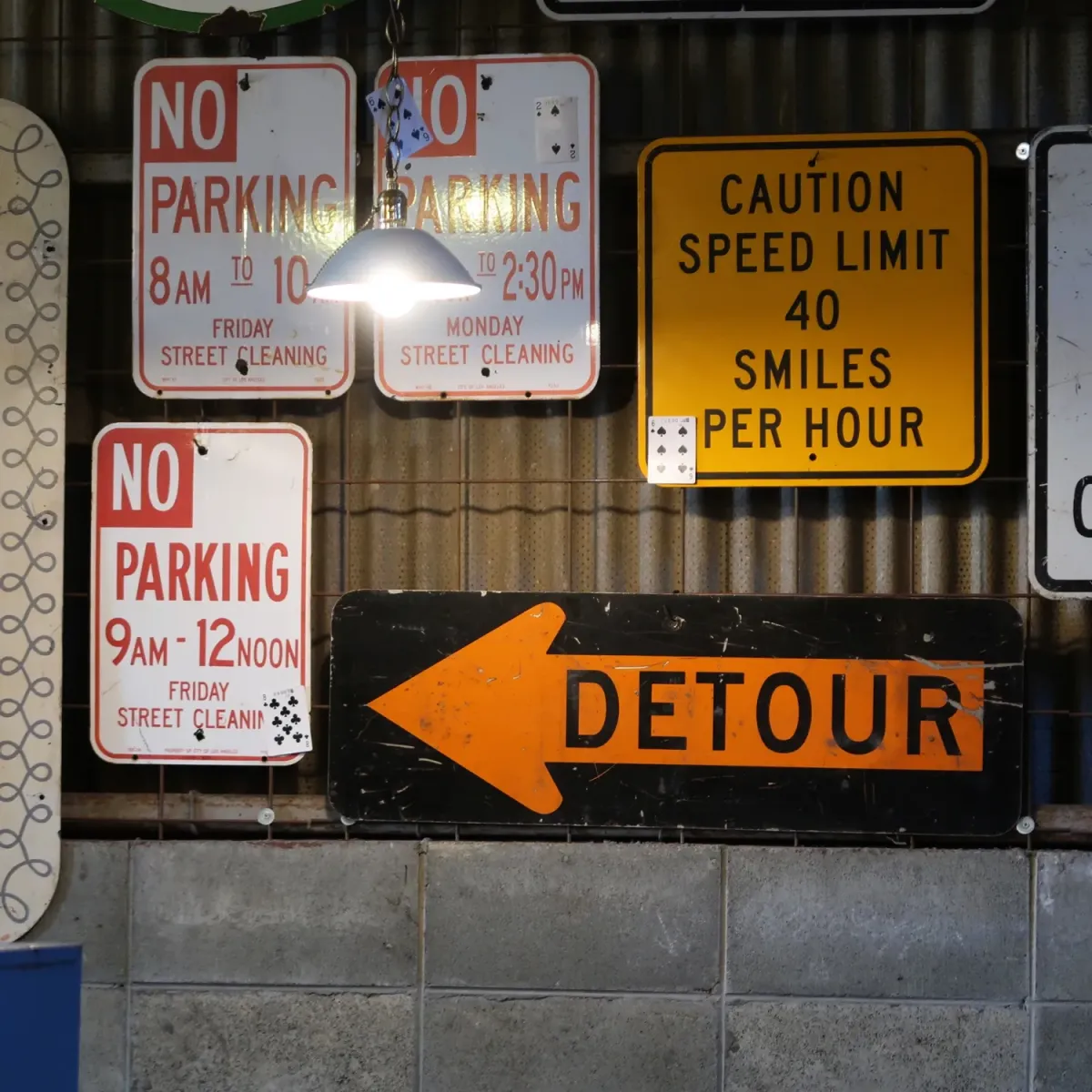 DETOUR ビンテージ ロードサイン