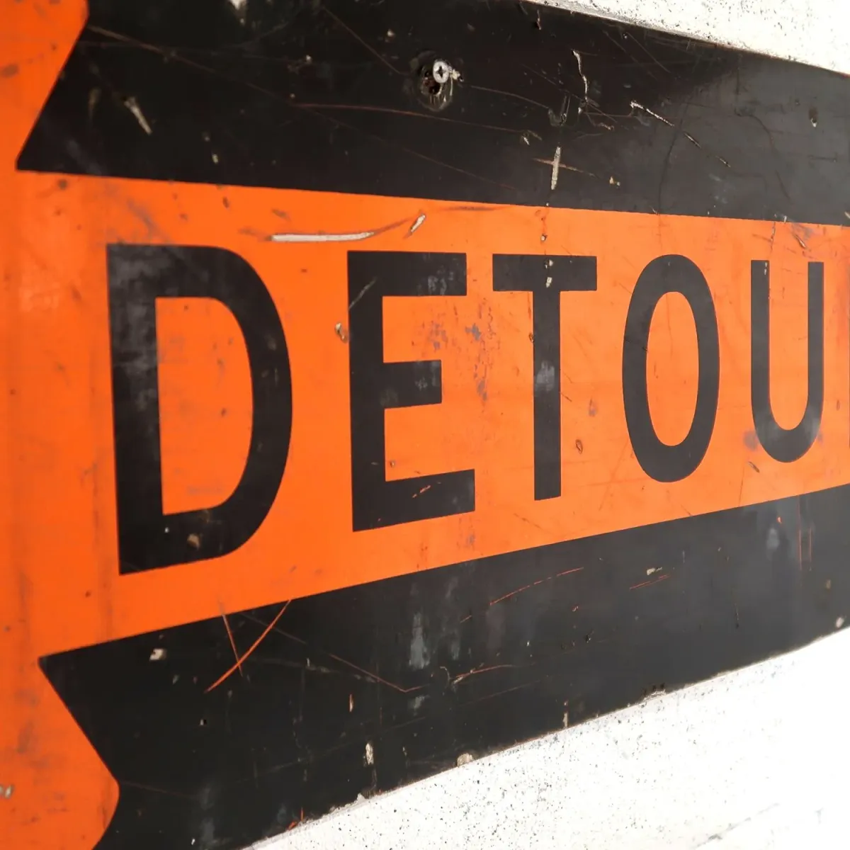 DETOUR ビンテージ ロードサイン