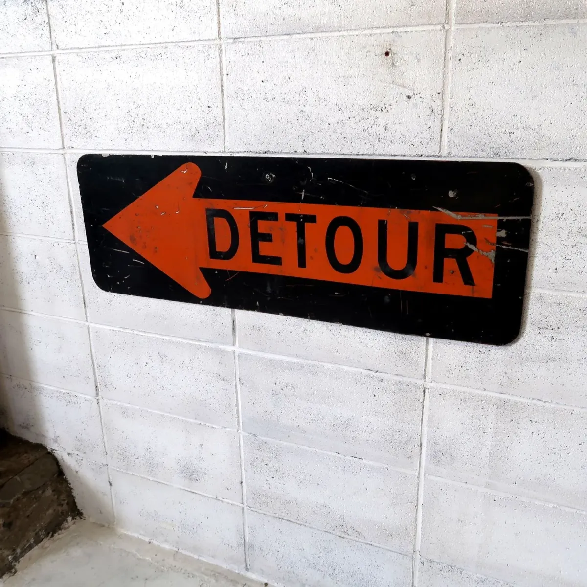DETOUR ビンテージ ロードサイン
