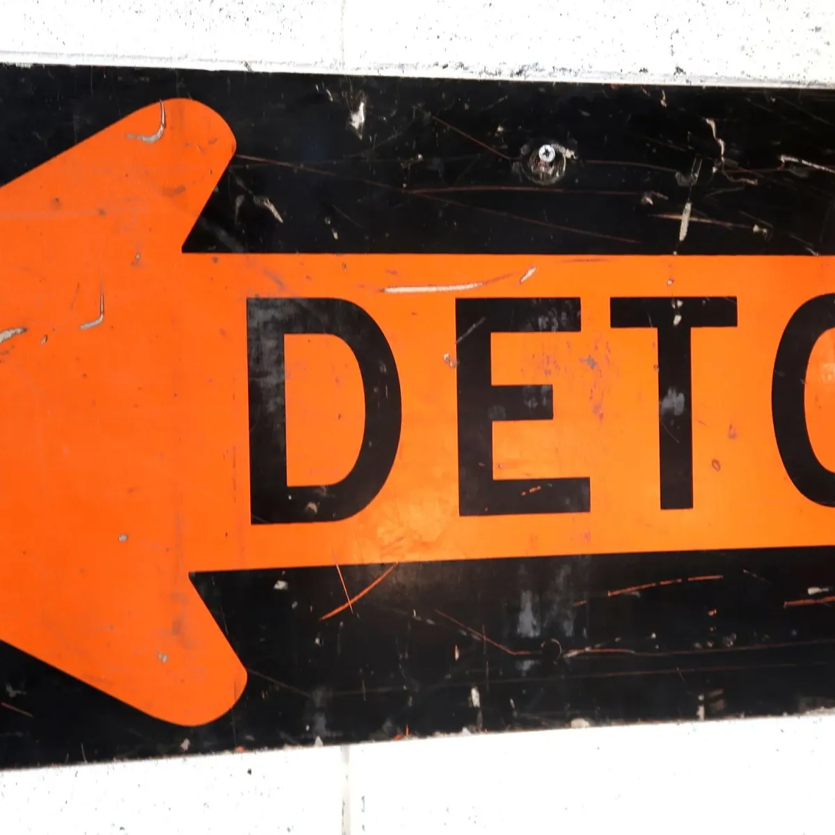 DETOUR ビンテージ ロードサイン