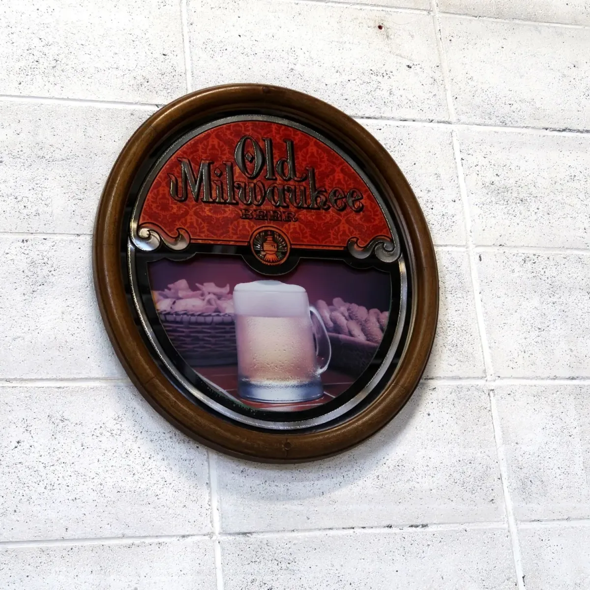 Old Milwaukee BEER ビンテージ パブミラー
