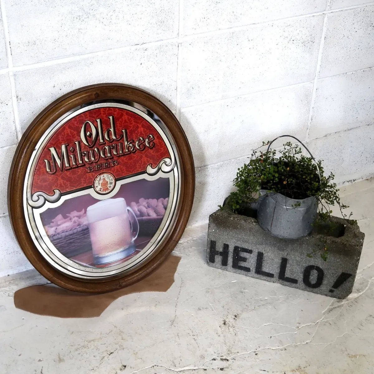 Old Milwaukee BEER ビンテージ パブミラー