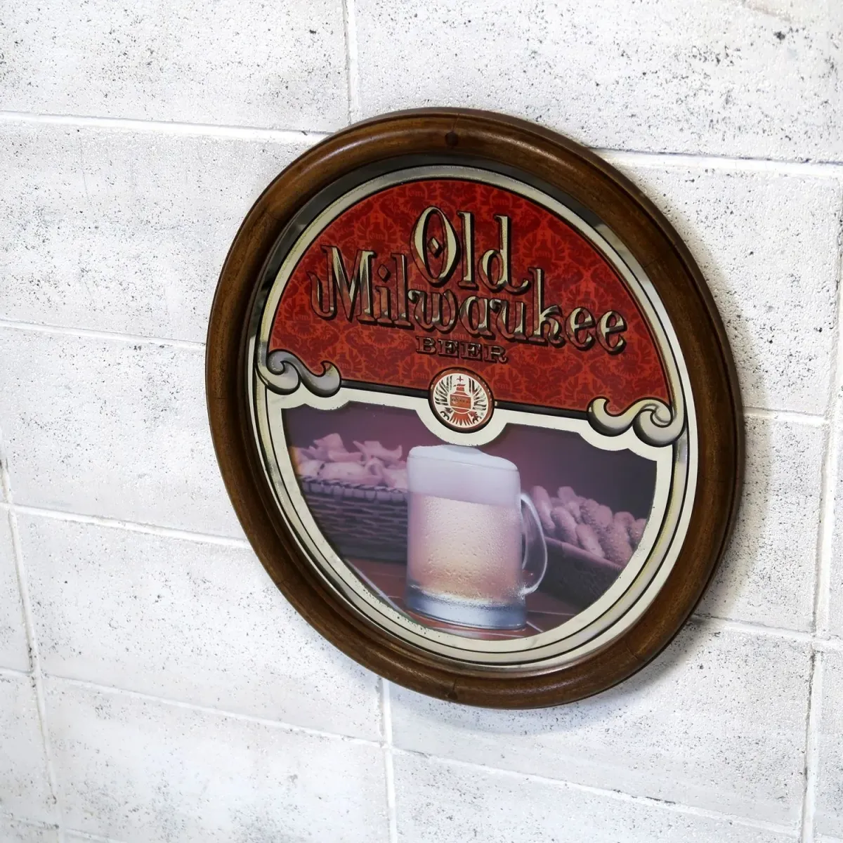 Old Milwaukee BEER ビンテージ パブミラー