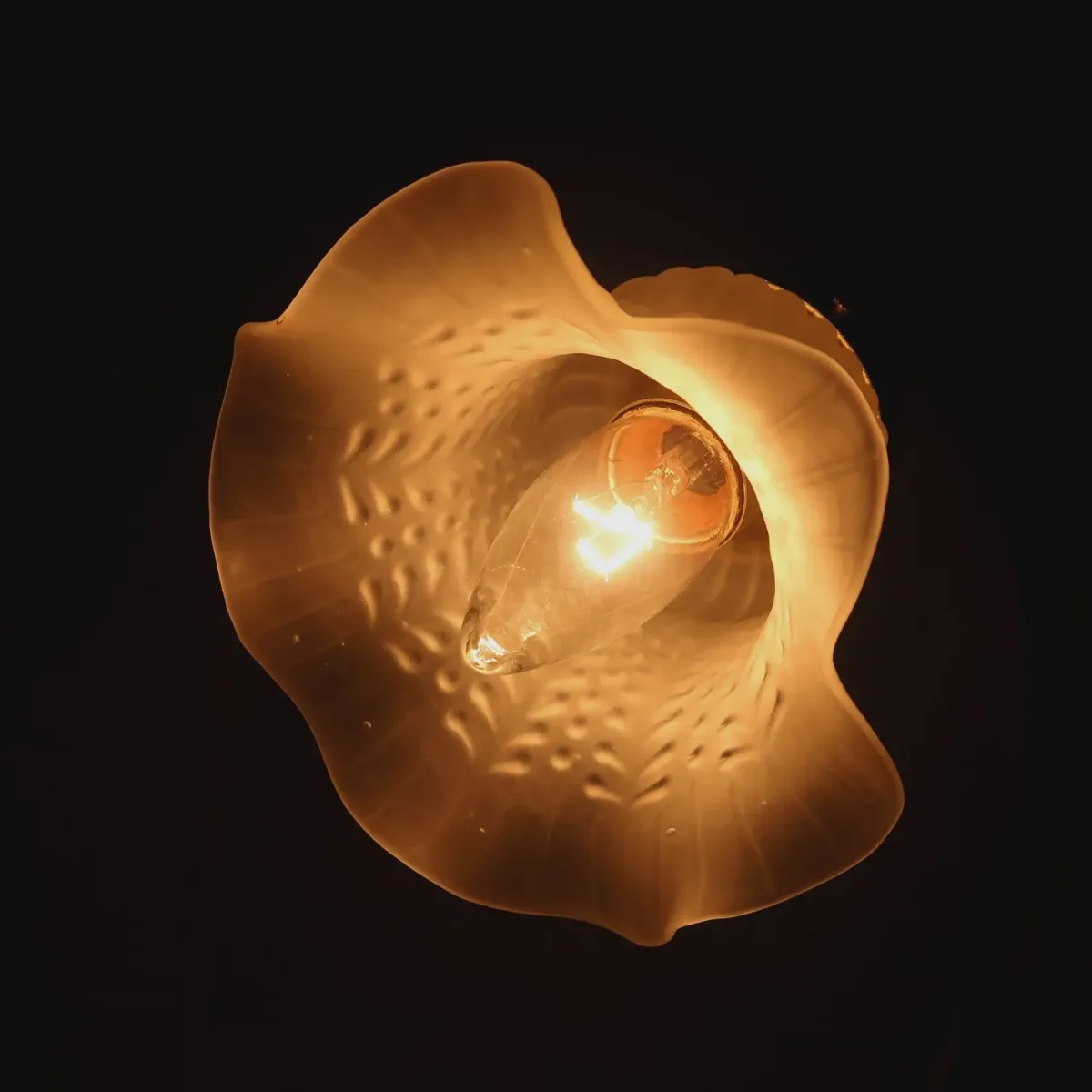 フラワーガラス テーブルランプ